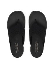 Skechers Japonki Ultra Flex 3.0 119971/BBK Czarny. Czarne klapki damskie Skechers, bez wzorów, z materiału, bez obcasa. Za 229.99 zł.