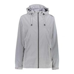 Kurtka przeciwdeszczowa damska z kapturem CMP. Szare kurtki sportowe damskie CMP, s, bez wzorów, z kapturem, trekkingowe. Za 274.00 zł.