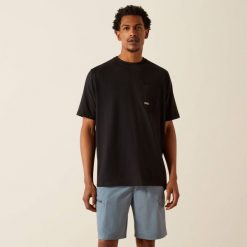 Koszulka Ariat Rebar Cotton Strong Hardhead. Czarne koszulki sportowe męskie Ariat, na lato, m, bez wzorów, bez kołnierzyka, bez ramiączek, do jazdy konnej. Za 242.00 zł.