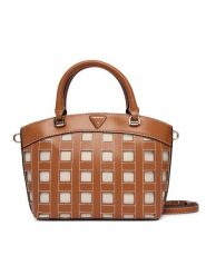 Guess Torebka Frankie HWWG97 36050 Brązowy. Brązowe torebki do ręki damskie Guess, z aplikacjami, ze skóry, bez dodatków. Za 584.99 zł.