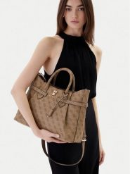 Guess Torebka Yesba HWSG78 33070 Beżowy. Brązowe torebki do ręki damskie Guess, z aplikacjami, ze skóry, bez dodatków. Za 719.99 zł.