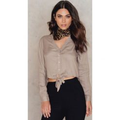 NA-KD Boho Koszula z wiązaniem - Beige. Koszule damskie marki NA-KD Boho. Za 121.95 zł.