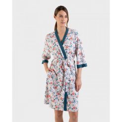 Szlafrok damski rozm. M Massana L226248. Brązowe piżamy damskie Massana Homewear, l, bez wzorów, z bawełny, bez ramiączek. Za 349.00 zł.