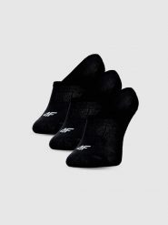 4F Skarpetki casual stopki (3-pack) damskie - czarne 35-38. Czarne skarpety damskie 4f, bez wzorów, z bawełny. Za 44.99 zł.