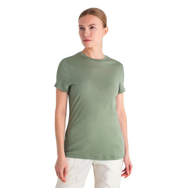 Koszulka trekkingowa damska icebreaker Merino 150 Tech Lite III. Zielone koszulki sportowe damskie Icebreaker, s, bez wzorów, z wełny, sportowe, bez kołnierzyka. Za 259.99 zł.