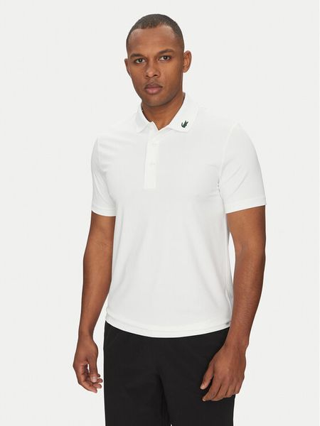 Lacoste Polo DH2341 Biały Regular Fit. Białe koszulki polo męskie Lacoste, m, bez wzorów, z syntetyku, bez ramiączek. Za 394.99 zł.