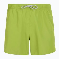 Szorty kąpielowe męskie EA7 Emporio Armani Swim Trunks With Oversized Logo. Zielone krótkie spodenki sportowe męskie EA7 Emporio Armani, l, bez wzorów, z materiału, do pływania. Za 161.99 zł.