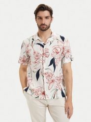 Tommy Hilfiger Koszula MW0MW43310 Biały Regular Fit. Białe koszule męskie Tommy Hilfiger, m, bez wzorów, ze lnu, bez kołnierzyka, bez ramiączek. Za 489.99 zł.