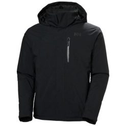 Kurtka narciarska Helly Hansen Crewser. Czarne kurtki męskie Helly Hansen, na lato, m, bez wzorów, z polaru, klasyczne, bez kaptura. Za 1,107.50 zł.