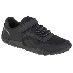 Buty do biegania chłopięce, Merrell Trail Glove 7 A/C. Czarne buty sportowe chłopięce Merrell, bez wzorów, bez zapięcia, do biegania. Za 269.99 zł.