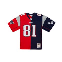 Koszulka New England Patriots NFL Legacy Randy Moss 2007. Czerwone koszulki sportowe męskie Mitchell & Ness, bez wzorów, bez kołnierzyka, bez ramiączek, do piłki nożnej. Za 701.00 zł.