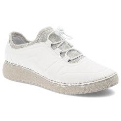 Białe Sneakersy Rieker Wsuwane Obuwie Damskie. Białe obuwie sportowe damskie Rieker, bez wzorów, z materiału, trekkingowe. Za 279.00 zł.