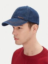 Barbour Czapka z daszkiem Grindle Cap MHA0887BL11 Niebieski. Niebieskie rękawiczki męskie Barbour, bez wzorów, z bawełny. Za 119.99 zł.