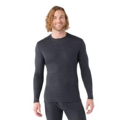 Longsleeve termoaktywny męski Smartwool Merino 250 Baselayer Crew Boxed. Czarne koszulki sportowe męskie Smartwool, l, bez wzorów, z wełny, bez kołnierzyka, bez ramiączek, trekkingowe. W wyprzedaży za 443.70 zł.