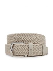 BOSS Pasek Męski 50537169 Beżowy. Brązowe paski damskie Boss, bez wzorów, z materiału. Za 379.99 zł.