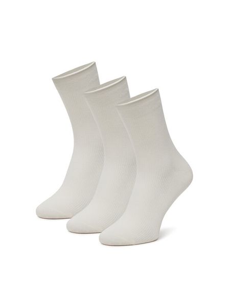 Nine West Skarpety długie BR_NW_01_Z_SS25 (3 PACK) Biały. Białe skarpety damskie Nine West, bez wzorów, z wiskozy. Za 39.99 zł.