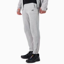 Męskie spodnie do biegania z wodoodpornym zamkiem NEOTECH PANT. Szare legginsy sportowe męskie BODYCROSS, m, bez wzorów, z materiału, do biegania. Za 541.99 zł.