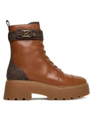 MICHAEL Michael Kors Trzewiki 40T5MAFE6L Brązowy. Brązowe botki damskie MICHAEL Michael Kors, ze skóry, bez obcasa, na płaskiej podeszwie, bez zapięcia. Za 889.99 zł.