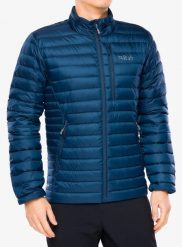 Kurtka puchowa Rab Microlight Jacket. Niebieskie kurtki męskie RAB, s, bez wzorów, z materiału, bez kaptura. Za 692.99 zł.