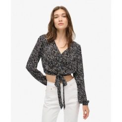 Top vintage z wiązaniem. Szare bielizna termoaktywna damska Superdry., bez wzorów, bez ramiączek. Za 257.05 zł.