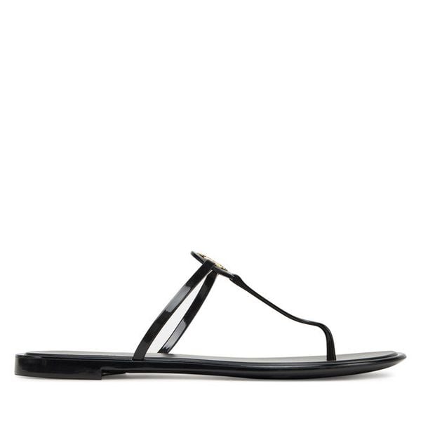 Japonki Tory Burch. Czarne klapki damskie Tory Burch, bez wzorów, bez obcasa. Za 709.99 zł.