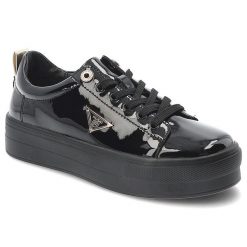 Sneakersy damskie Filippo, wykonane ze skóry naturalnej lakierowanej modny fason na platformie klasyczne sznurowanie oraz miękka wkładka, czarne, DP3. Czarne półbuty damskie Filippo, bez wzorów, z jeansu, eleganckie, bez obcasa, na platformie, bez zapięcia. Za 178.90 zł.