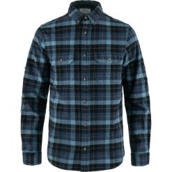 FJALLRAVEN Koszula męska Singi Heavy Flannel Shirt M dark navy-indigo blue-M. Niebieskie koszule męskie Fjällräven, m, bez wzorów, z bawełny, bez kołnierzyka, bez ramiączek. Za 626.65 zł.