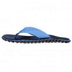 Japonki Gumbies Duckbill G-DB-UNI-BD niebieskie. Niebieskie klapki męskie z materiału. Za 223.78 zł.