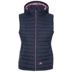 Trespass Aretha - Damska kamizelka casualowa w kolorze granatowym Dusty Rose. Czerwone kurtki damskie Trespass, bez wzorów, z puchu, bez kaptura. Za 282.99 zł.