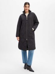 JJXX płaszcz pikowany Kobiety czarny, M. Czarne płaszcze damskie JJXX, m, bez wzorów, eleganckie, bez kaptura. Za 399.95 zł.