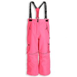 Spodnie narciarskie dziecięce z szelkami Lemon Explore ZL5 fuksja. Czerwone spodnie materiałowe dla dziewczynek LEMON explore, bez wzorów, z materiału. Za 259.90 zł.