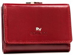 Portfel skórzany Rovicky RV-1680400-BCA czerwony. Czerwone portfele damskie ROVICKY, bez wzorów, ze skóry. Za 99.99 zł.