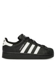 Adidas Sneakersy Superstar II C JH9981 Czarny. Czarne buty sportowe dziewczęce Adidas, bez wzorów, ze skóry, bez zapięcia. Za 299.99 zł.
