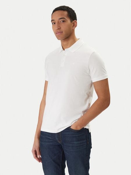 Calvin Klein Jeans Polo Classic Monogram LV04RD255G Biały Regular Fit. Białe koszulki polo męskie Calvin Klein Jeans, m, bez wzorów, z jeansu, bez ramiączek. Za 299.99 zł.
