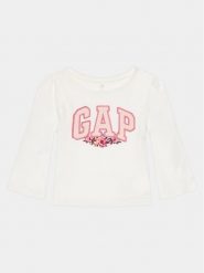 Gap Bluzka 794152-00 Biały Regular Fit. Białe bluzki dla dziewczynek GAP, bez wzorów, z bawełny, bez ramiączek. Za 59.99 zł.