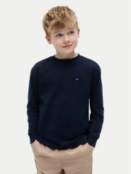Tommy Hilfiger Bluzka Essential KB0KB09846 Granatowy Regular Fit. Niebieskie t-shirty dla chłopców Tommy Hilfiger, bez wzorów, z bawełny, bez ramiączek. Za 129.99 zł.