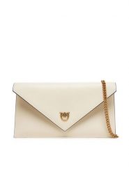 PINKO Torebka Flat Purse Mini AI 25-26 PCPL 105347 A0F1 Écru. Torebki do ręki damskie Pinko, bez wzorów, ze skóry, wizytowe, bez dodatków. Za 699.99 zł.