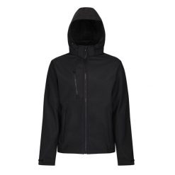 Męski Softshell Z Kapturem Venturer. Czarne kurtki sportowe męskie Regatta, l, bez wzorów, z softshellu, trekkingowe. Za 240.99 zł.