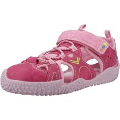 Sandały PABLOSKY 985870P Rose. Czerwone sandały damskie Pablosky, bez wzorów, z syntetyku, bez obcasa, bez zapięcia. Za 170.99 zł.