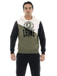 Bluza wygodny z bawełna z kaptur na co dzień. Czarne bluzy sportowe męskie LEONE 1947 APPAREL, xl, bez wzorów, z bawełny, bez kaptura, na fitness i siłownię. Za 357.85 zł.