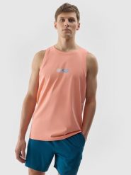 Чоловіча майка tank top regular з принтом - помаранчевий. Koszulki sportowe męskie 4f, s, bez wzorów, z jersey, bez kołnierzyka. W wyprzedaży za 329.90 zł.