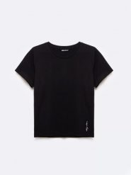 Koszulka dziewczęca z krótkim rękawem czarna Basseca 906. Czarne t-shirty i topy dla dziewczynek Big Star, bez wzorów, z bawełny, bez ramiączek. Za 59.99 zł.