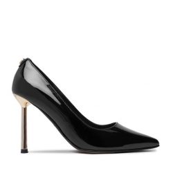 Szpilki Nine West. Czarne szpilki damskie Nine West, bez wzorów, bez obcasa, bez zapięcia. Za 279.99 zł.