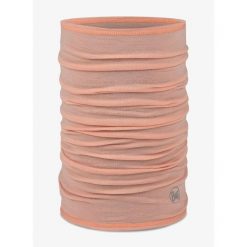 Chusta wielofunkcyjna Buff Merino Lightweight - solid coral. Czerwone szaliki i chusty damskie Buff, bez wzorów. Za 96.99 zł.