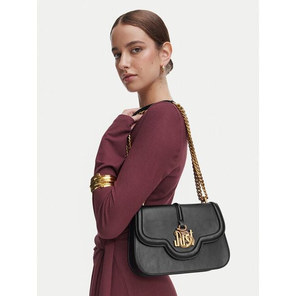 Torebka Just Cavalli. Czarne torebki do ręki damskie Just Cavalli, bez wzorów, wizytowe, bez dodatków. Za 879.99 zł.