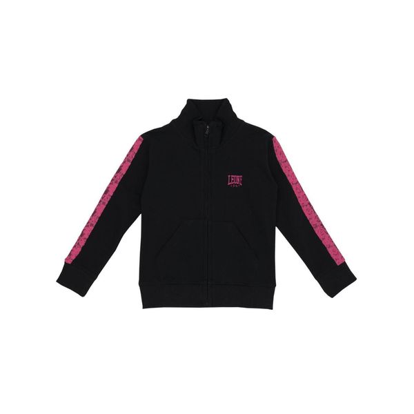Bluza dziewczęca Leone zapinana na zamek błyskawiczny Pink Girl. Czarne bluzy dla dziewczynek LEONE 1947 APPAREL, bez wzorów, bez ramiączek, bez kaptura. W wyprzedaży za 126.85 zł.