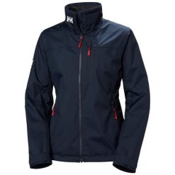 Damska kurtka wodoodporna Helly Hansen Crew 2.0. Niebieskie kurtki sportowe damskie Helly Hansen, bez wzorów, bez kaptura, żeglarskie. Za 699.00 zł.