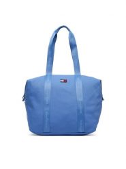Tommy Jeans Torebka Tjw Ess Daily Tote AW0AW19039 Niebieski. Niebieskie torebki do ręki damskie Tommy Jeans, bez wzorów, z jeansu, bez dodatków. Za 329.99 zł.