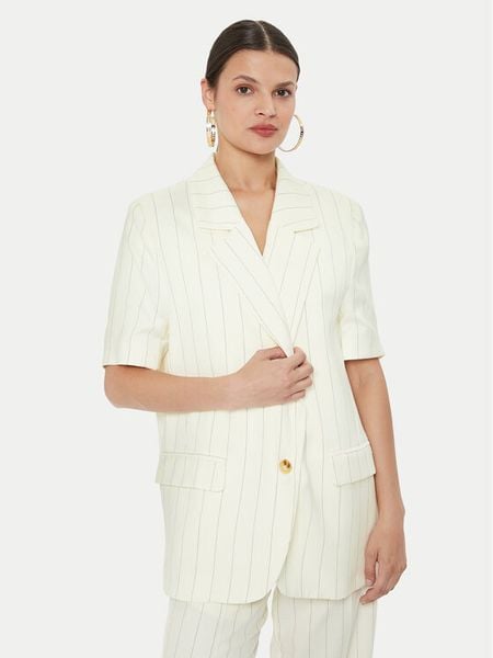 ViCOLO Marynarka TB2699 Écru Regular Fit. Żakiety damskie ViCOLO, m, bez wzorów, z wiskozy. Za 399.99 zł.