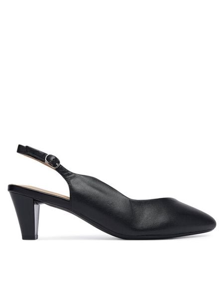 Caprice Czółenka 9-29603-44 Czarny. Czarne czółenka damskie Caprice, bez wzorów, bez obcasa, bez zapięcia. Za 339.99 zł.